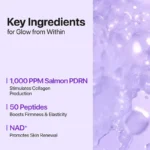ترکیبات کلیدی تونر پپتاید PDRN و +NAD شماره 9 نامبوزین